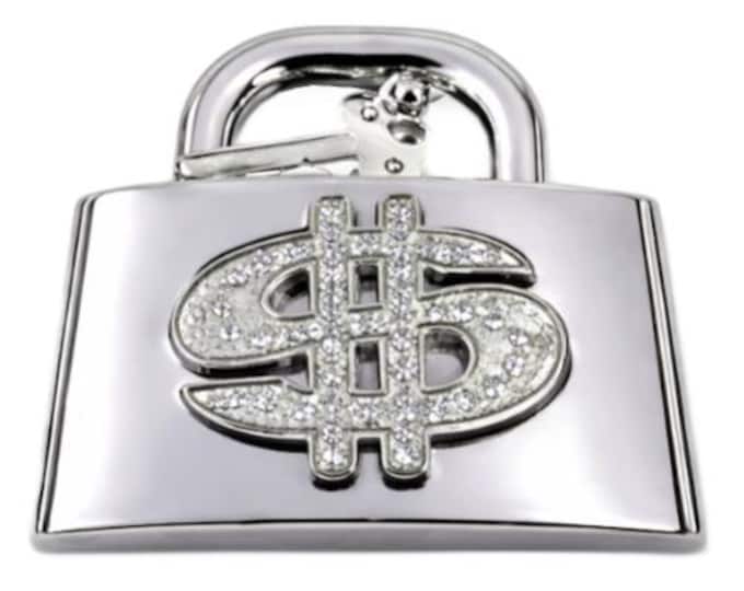 Belt Buckle Dollar Sign Key Lock Safe Box Money Symbol Buckles & Belts