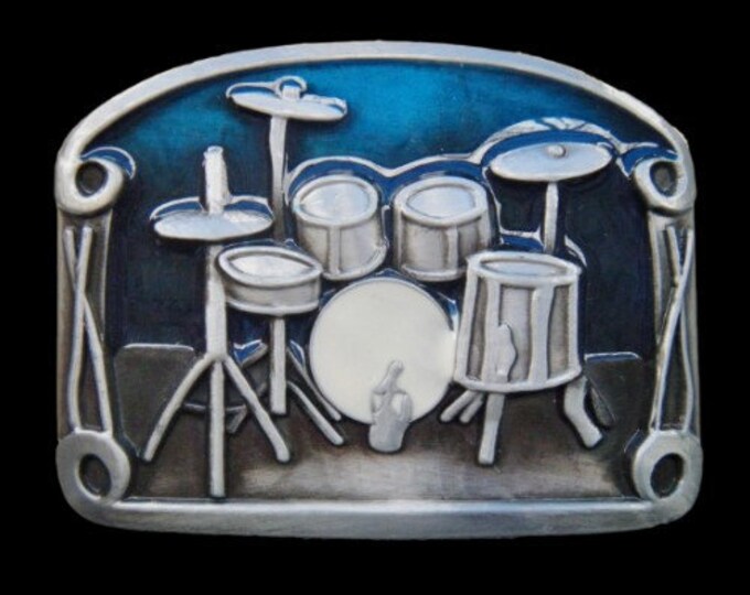 Drum Set Drummer Belt Buckle Musician Rock Music Musical Instruments Belts Buckles
