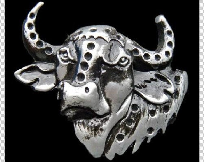 Longhorn Bull Cow Skull Cowboy Steer Belt Buckles