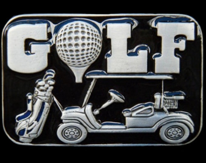 Golf Golfer Golfing Golfcart Golfcourse Tee Sports Belt Buckle Buckles