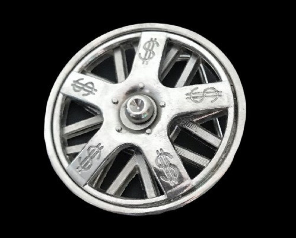 Dollar Sign Belt Buckle Spinning Money Dollars Signs Car Wheel Etsy