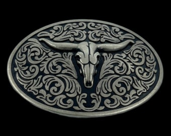 Texas Longhorns Floral Western Belt Buckle Buckles