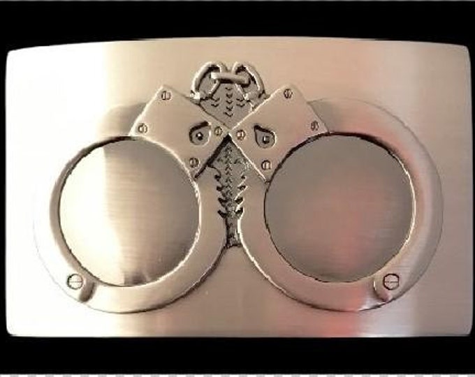 Police Handcuff Gun Protect Belt Buckle