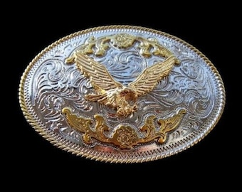 Eagle Belt Buckle American Bald Eagles Gold Plated Western Buckles Belts