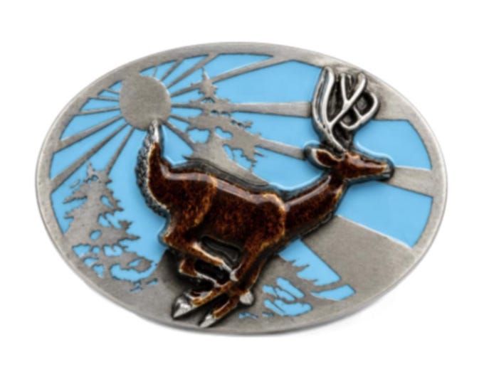 Deer Animal Hunter Belt Buckle Hunting Sport Buckles