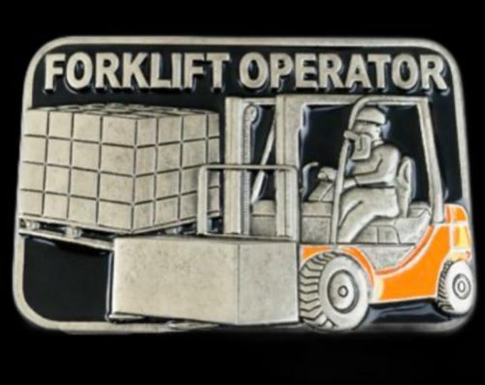 Forklift Operator Warehouse Fork Lift Occupational Belt Buckle