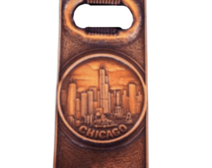 Chicago City Skyline Towers Souvenir Metal Beer Bottle Opener