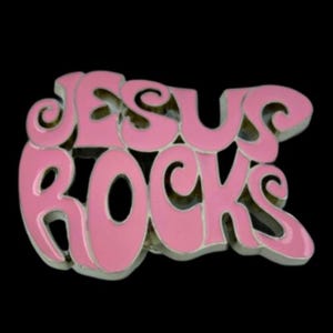 Jesus Rocks Belt Buckle Christian Men Women Accessory New