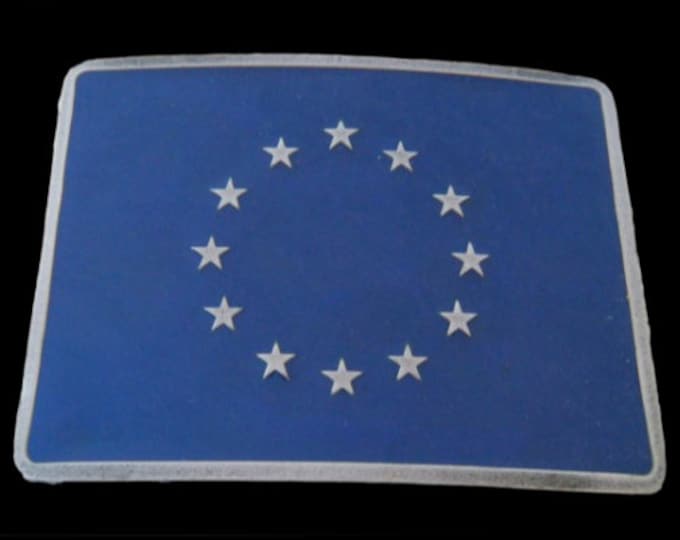 Europe EU European Union Euro Stars Flag Belt Buckle Buckles