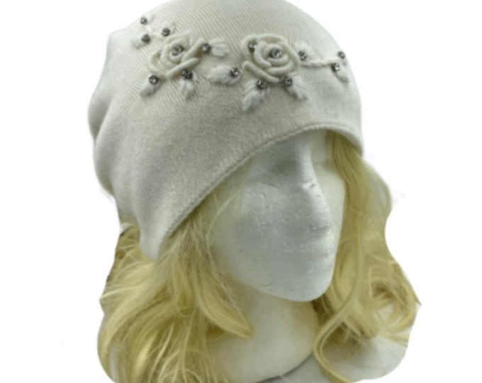 Fashion Winter Beanie Hat Rhinestone Bling Cuff Knit Ski Cap