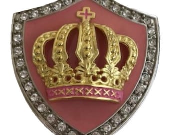 Crown Belt Buckle Crowns Pink Gold Cross Rhinestones Fashion Buckles Belts