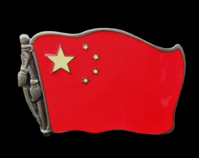 Belt Buckle China Flag Chinese Socialist Red Star Buckles