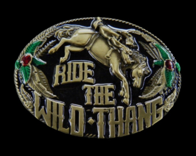 Ride Wild Thang Belt Buckle Horse Rodeo Horses Western Buckles Belts