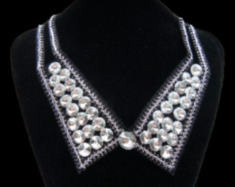 Rhinestone Collar Style Black Necklace Fashion Jewelry