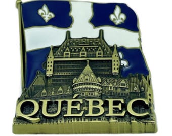 Magnetic Quebec City Chateau Frontenac Metal Fridge Magnet Souvenir