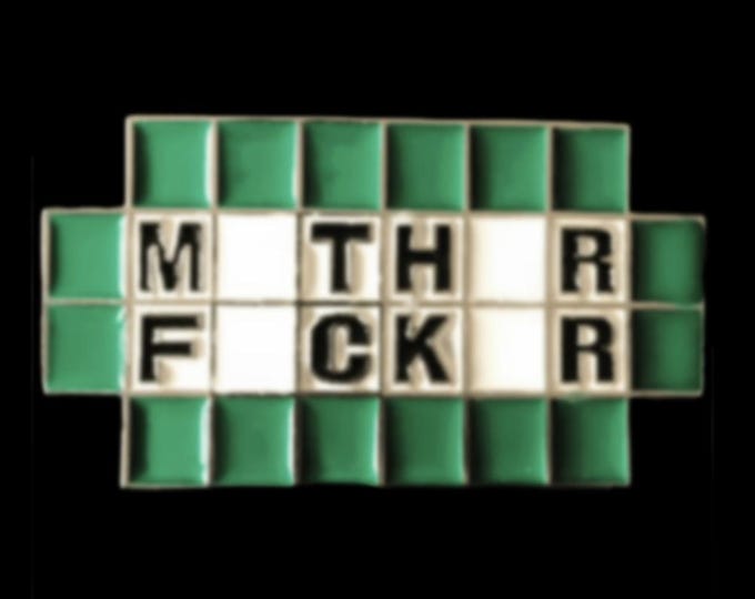 Crossword Puzzle Words Mother F Funny Belt Buckle Buckles
