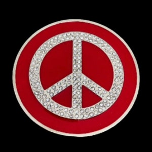 Peace Sign Belt Buckle 60s 70s Peace Love Hippie Era Buckles Belts