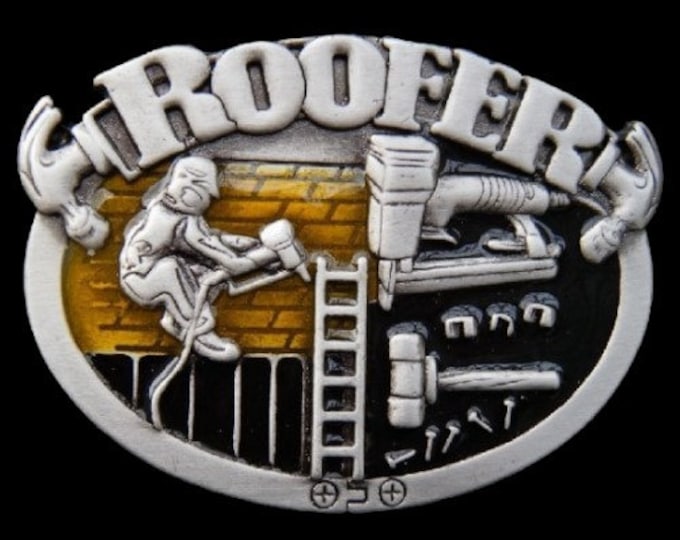 Roofer Belt Buckle Roof Construction Worker Tools Equipment Roofer's Buckles Belts