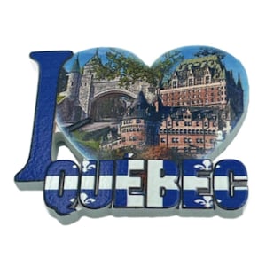 Magnetic I Love Quebec City Scenic  Fridge Souvenir