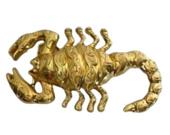 Golden 3D Scorpion Scorpio Sign Cool Belt Buckle