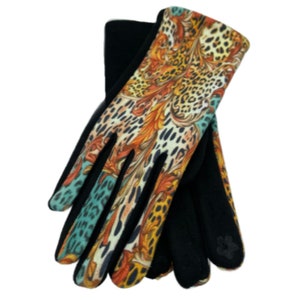Dameshandschoenen dierenprint luipaardluipaard luipaardprint handschoen wintermode