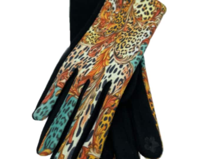 Women's Animal Print Cheetah Leopard Gloves Glove Winter Fashion