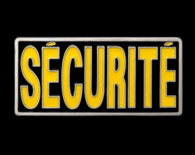 Security Securite French Police Patrol Guard Belt Buckle Buckles Boucle De Ceinture