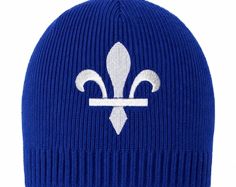 Quebec Hat Tuque Canada Beanie Winter Ski Fleur De Lys Tuques Hats