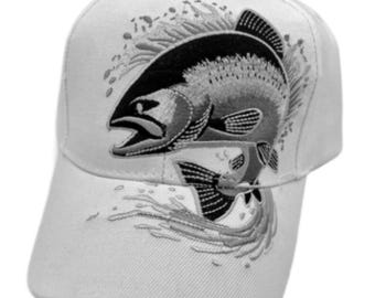 Fish Jumping Baseball Cap Men Women Unisex Adjustable Fishing  Hat