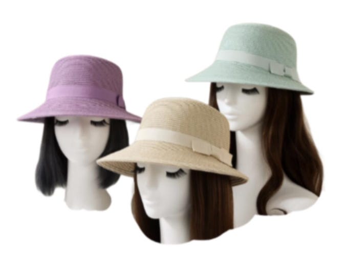 Women's Straw Wide Brim Ribbon Bow Panama Sun Shade Summer Beach Fashion Hat