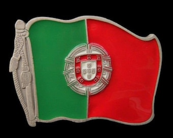 Belt Buckle Portugal Flag Porto Lisbon Portuguese Buckles