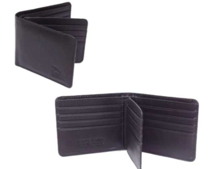 Men's American Eagle Embossed Design Genuine Leather Brown Trifold Wallet Rfid