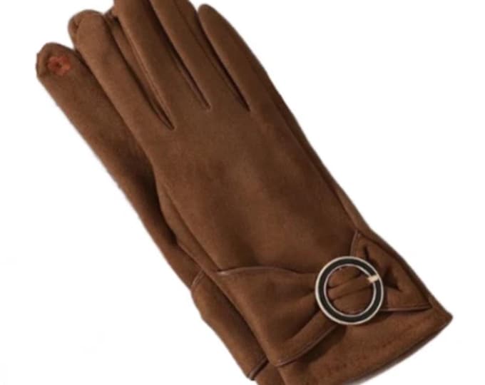 Women's Fashion Gloves Faux Fur Trim Winter Fall