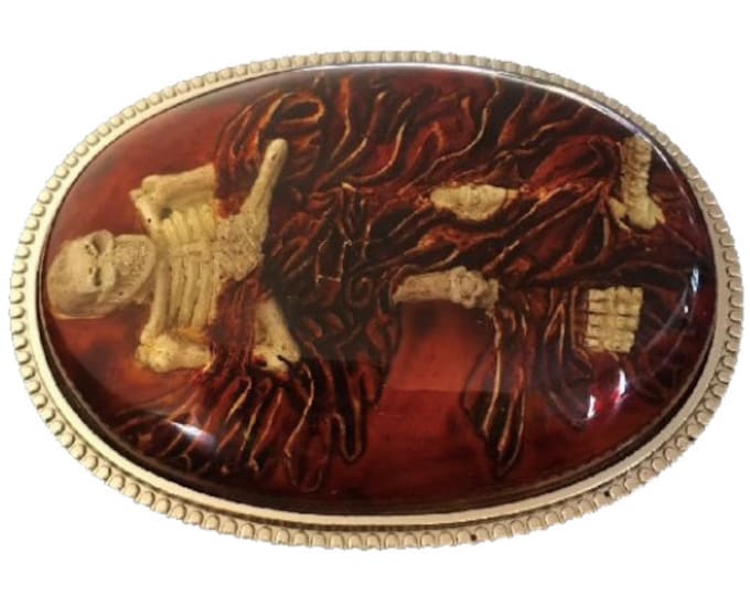 Skeleton Belt Buckle Cemetery Coffin Skeletons Buckles