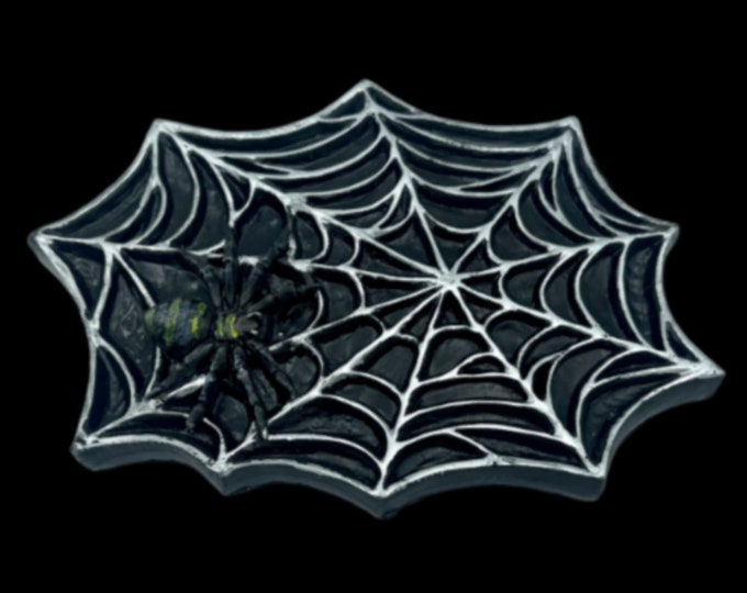 Tarantula Black Spider Web Widow Gothic Punk Rock Belt Buckle Boucle De Ceinture
