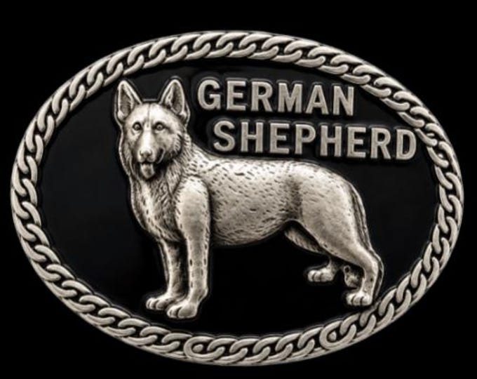 German Shepherd Dog Pet Animal Belt Buckle