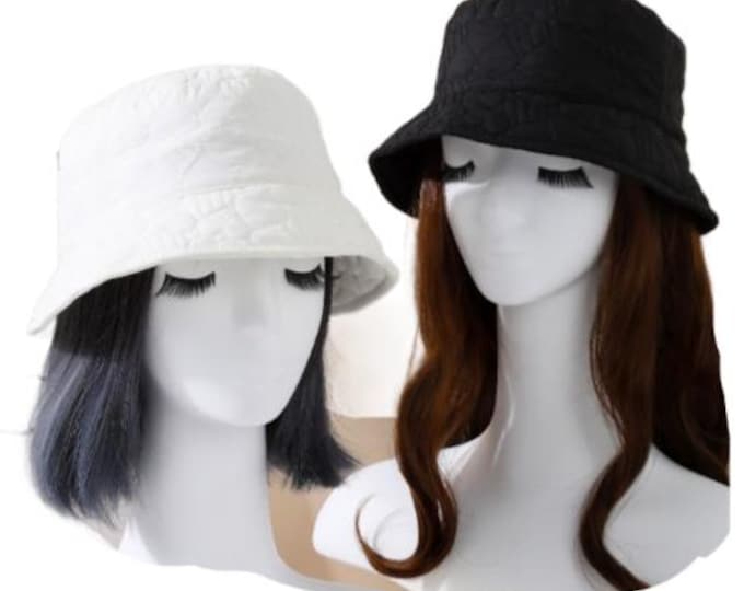 Women Soft Warm Winter Quilted Bucket Hats Foldable Cap Water Resistance