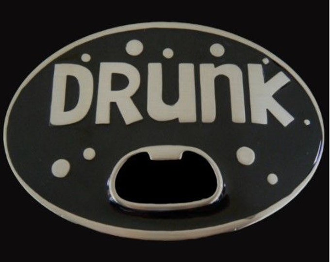 Belt Buckle Drunk Beer Bottle Opener Bar Humor Drinking Party Costume Buckles