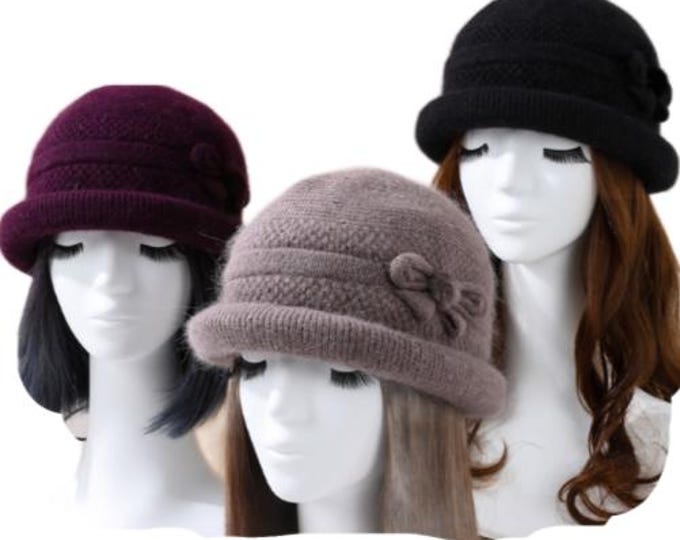 Women's Felt Army Cadet Hats Baseball Visor Racing Winter Classic Cap