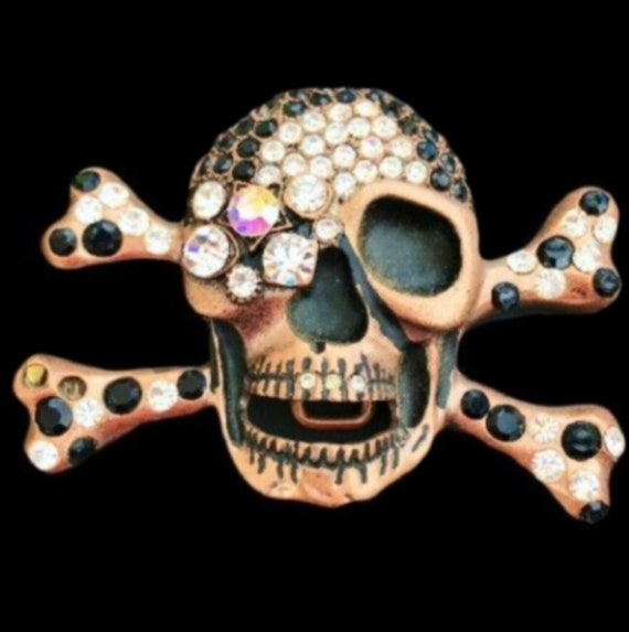 Pirate Skull Belt Buckle Skulls Crossbones Pirate display picture 1