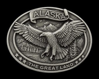Alaska The Great Land Eagle Belt Buckle Belts Buckles