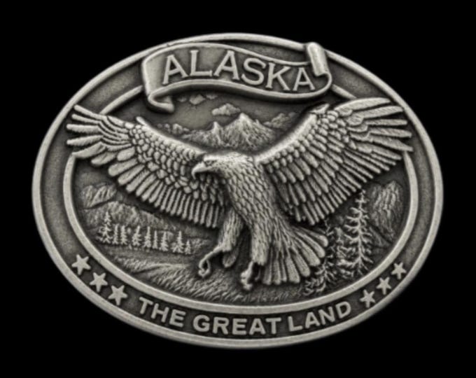 Alaska The Great Land Eagle Belt Buckle Belts Buckles