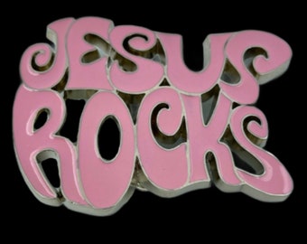 Jesus Rocks Belt Buckle Christian Men Women Accessory New