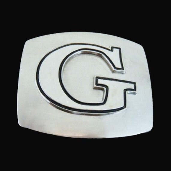 Initial G Letter Belt Buckle Alphabet Letters Initials  display picture 1