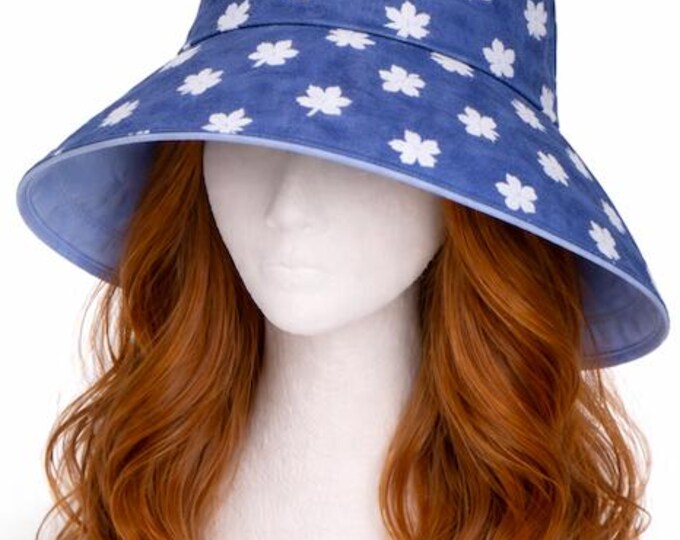 Women's Summer Reversible Hat Travel Sun Folding Hats Beach Broad Brim Cap