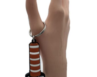 Montreal Souvenir Orange Traffic Construction Cone Key Chain Ring Keychain