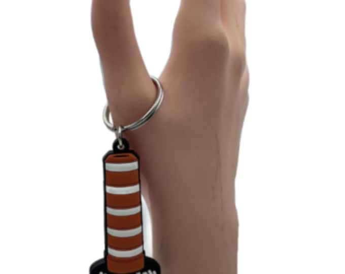 Montreal Souvenir Orange Traffic Construction Cone Key Chain Ring Keychain