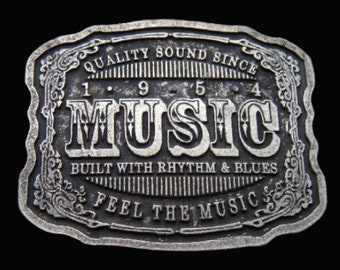 Belt Buckle Rhythm & Blues Quality Sound Since 1954 Music Band Belts Buckles