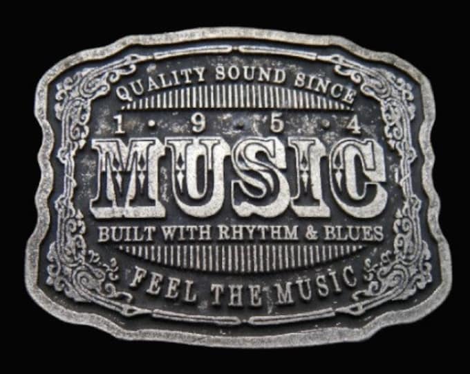 Belt Buckle Rhythm & Blues Quality Sound Since 1954 Music Band Belts Buckles