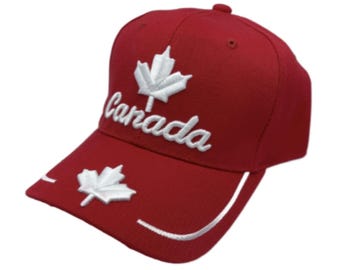 Canada Canadian Embroidered Baseball Hat Cap Mapleleaf